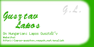 gusztav lapos business card